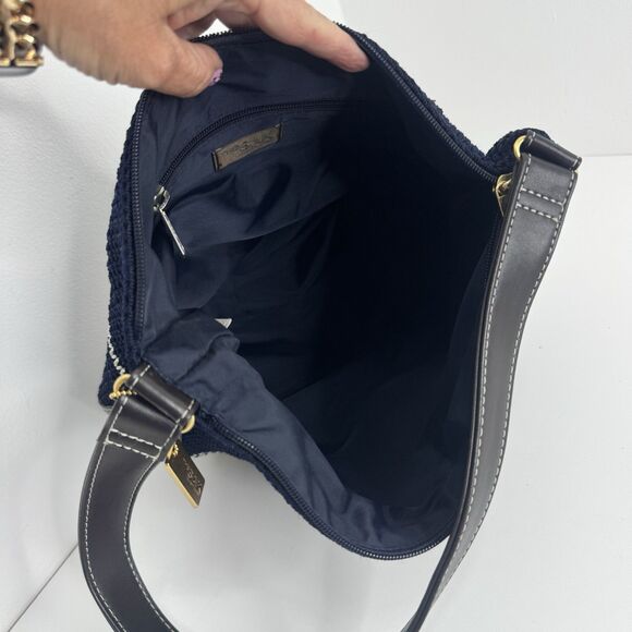 The Sak Women's Crochet Crossbody Bag Red White Blue Striped patriotic Charm - Picture 6 of 9